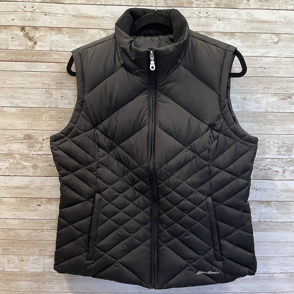 Eddie Bauer Black Quilted Puffer Vest